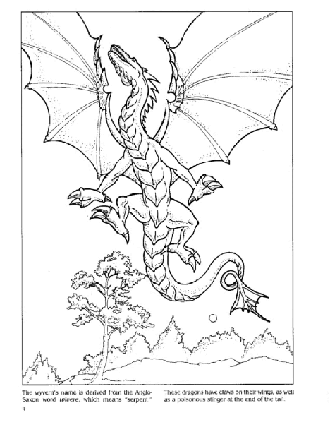Dover Coloring Book - Dragons Coloring Book (2002) (LQ).pdf,第4页预览