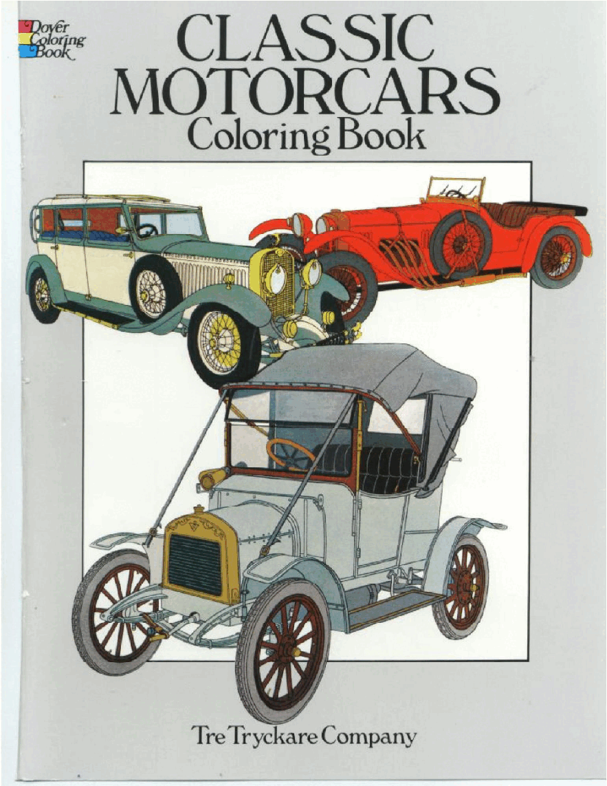 Dover Coloring Book - Classic Motorcars Coloring Book (1986).pdf,第1页预览