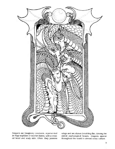 Dover Coloring Book - Dragons Coloring Book (2002) (LQ).pdf,第3页预览