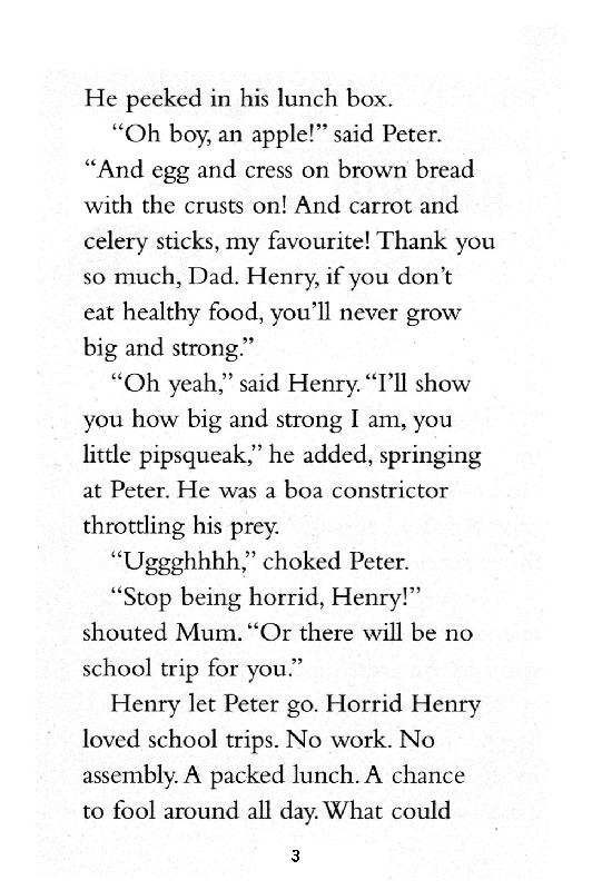 调皮的亨利英文绘本03 Horrid Henry's School Trip.pdf,第4页预览