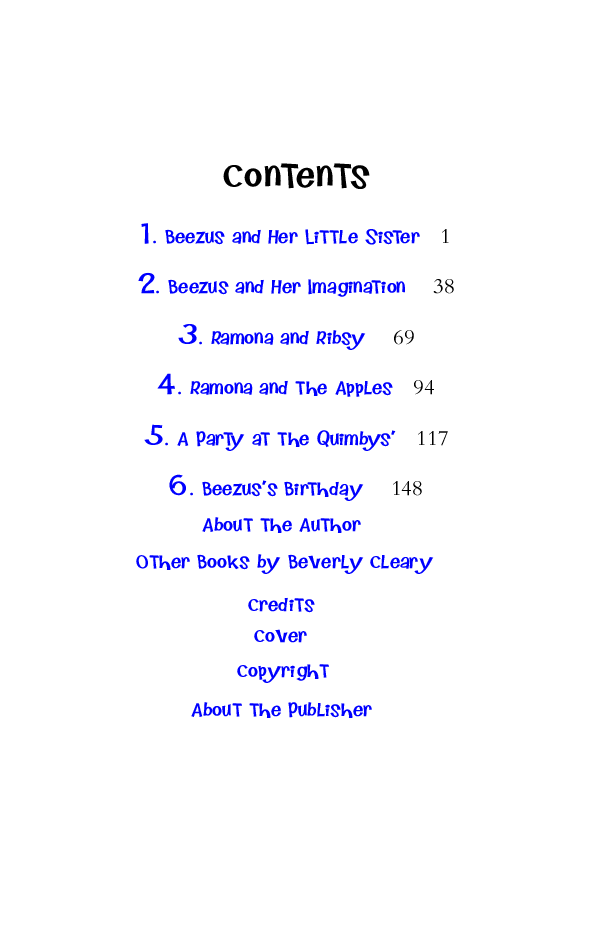 Beverly Cleary eBooks 29本Beezus and Ramona.pdf,第4页预览