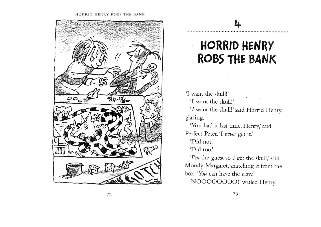 调皮的亨利英文绘本4 Horrid Henry Robs the Bank.pdf，第1页预览