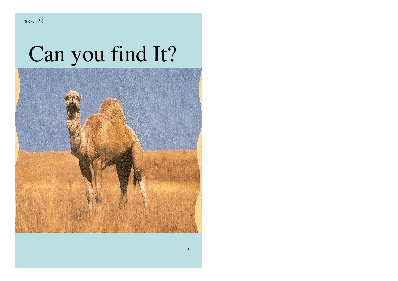 机灵狗第1级S22_can you find it.pdf，第1页预览