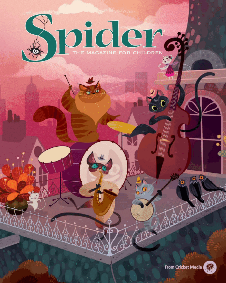 北美儿童文学杂志红蜘蛛5. Spider Magazine Stories, Games, Activites and Puzzles for Children and Kids - May 2016.pdf,第1页预览