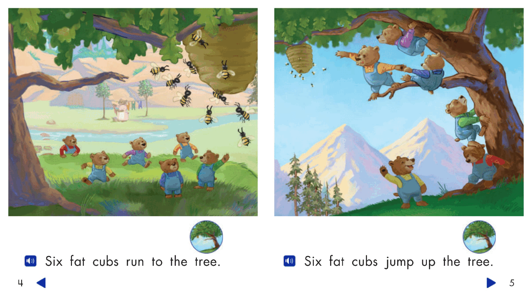 Pearson 0-6岁低幼读物Six Fat Cubs.pdf,第4页预览