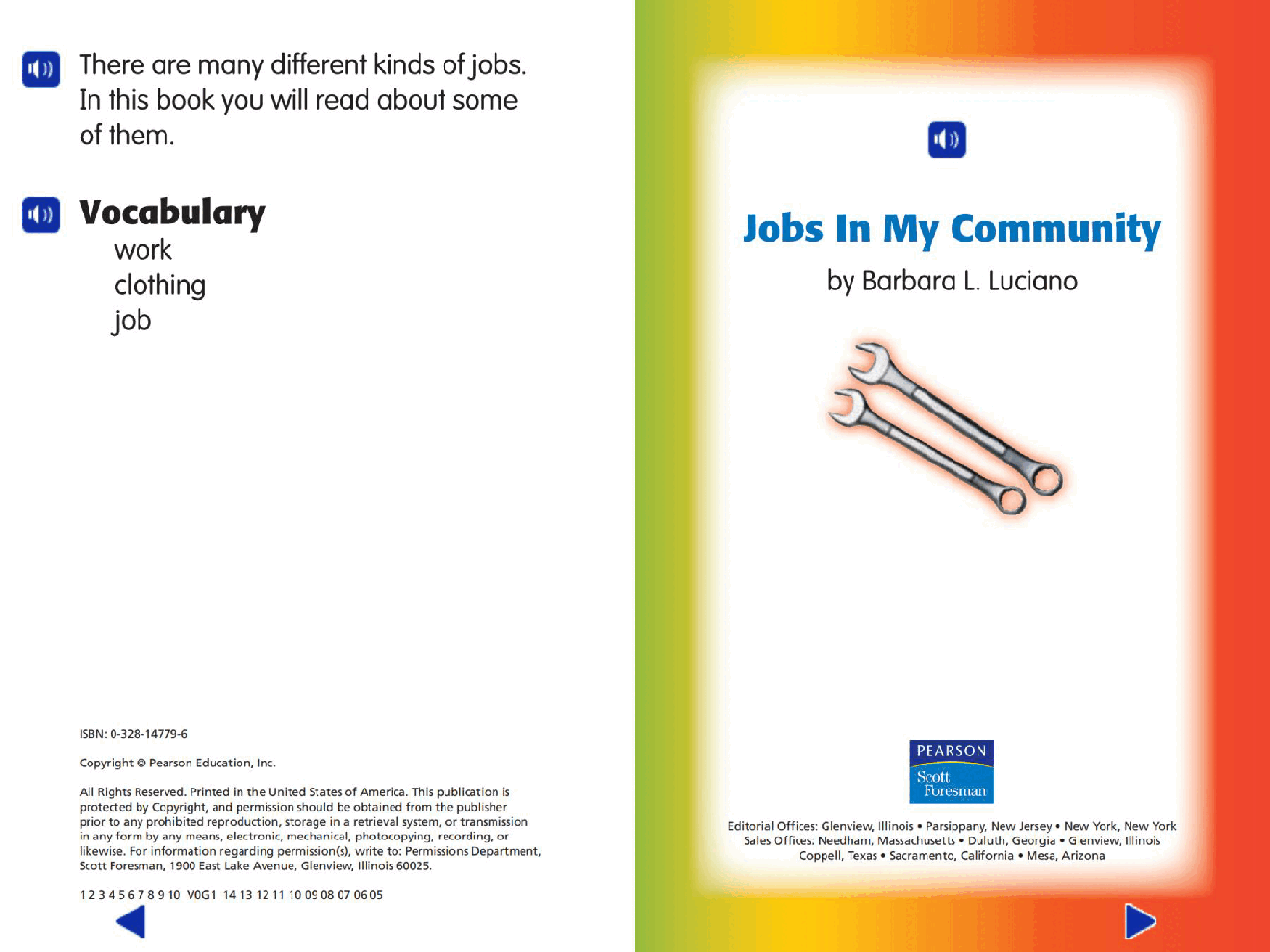 Pearson 0-6岁低幼读物Jobs in My Community.pdf,第2页预览