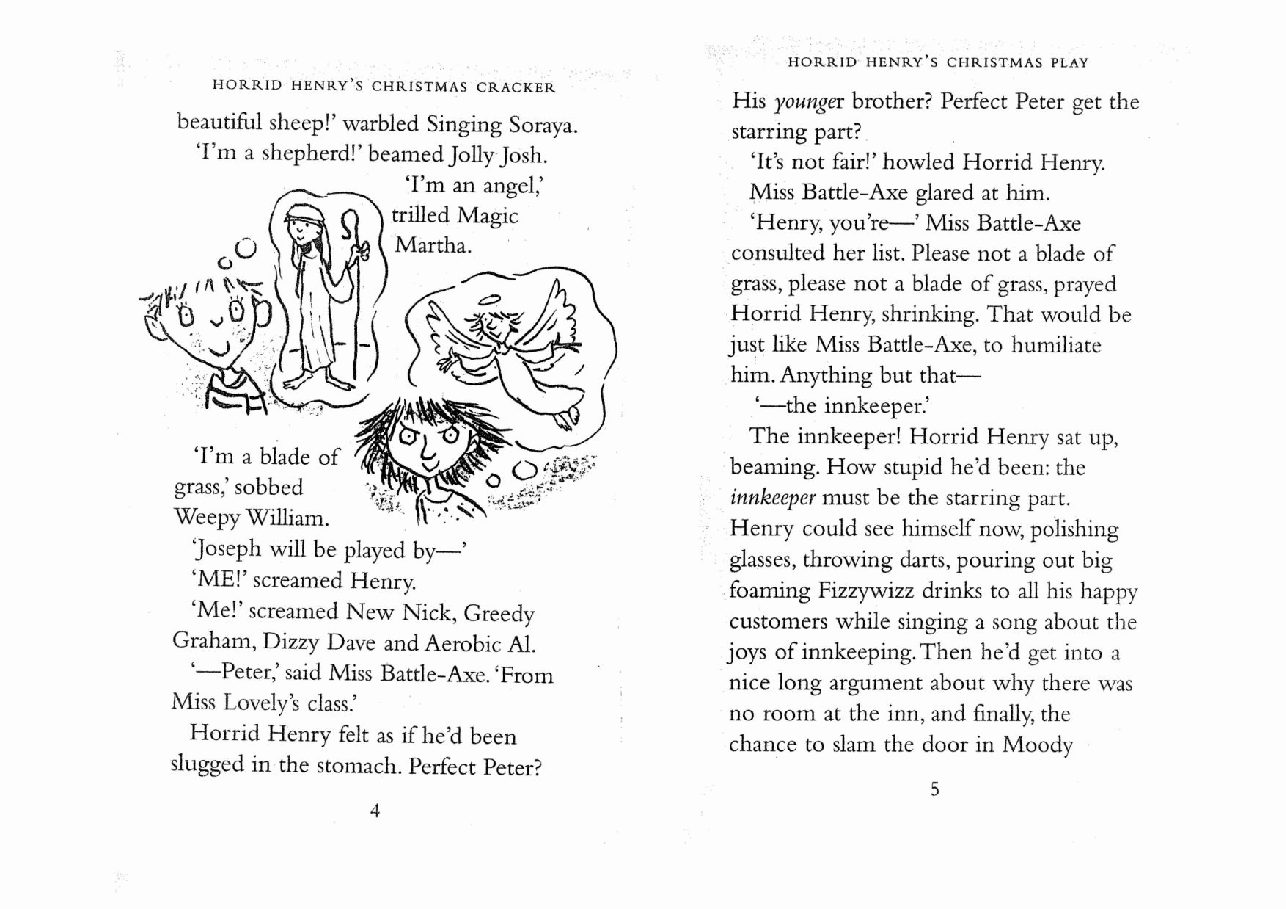 调皮的亨利英文绘本1 Horrid Henry's Christmas Play.pdf,第4页预览