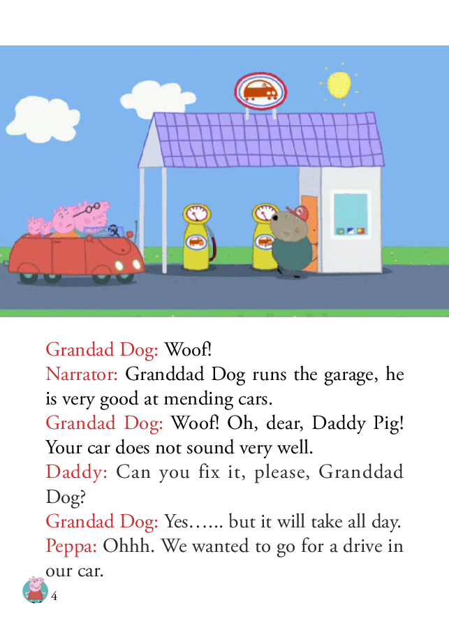 粉红猪小妹第1季52本自制绘本S1-23_The_New_Car.pdf，第4页预览