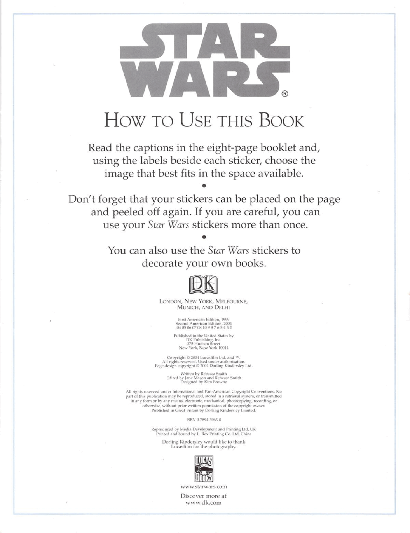 Star Wars - Ultimate Sticker Book (2004) (DK Publishing) (Second American Edition) (del2600).pdf,第2页预览