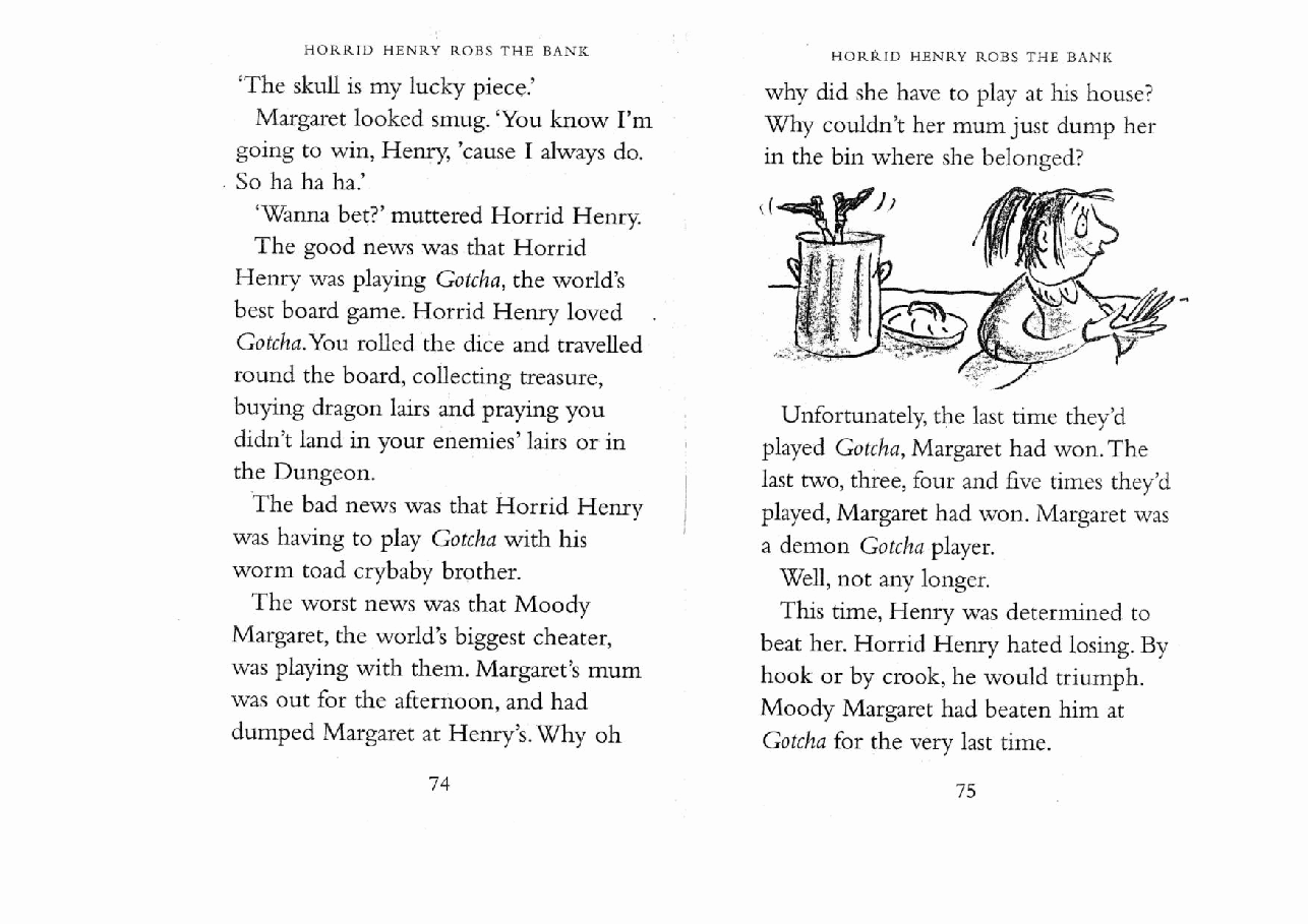 调皮的亨利英文绘本4 Horrid Henry Robs the Bank.pdf，第2页预览