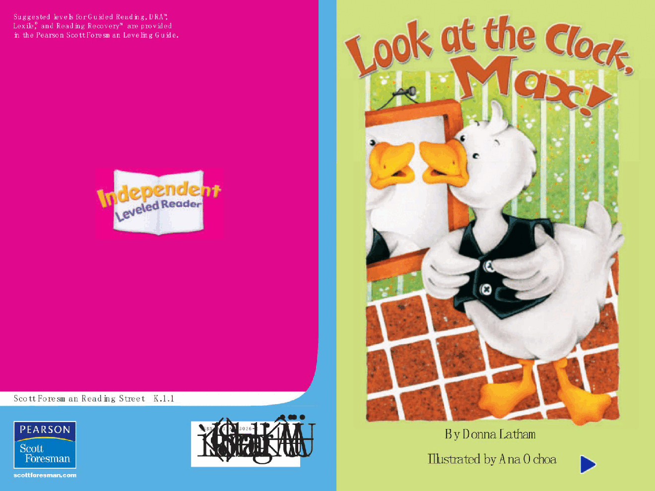 Pearson 0-6岁低幼读物Look at the Clock, Max!.pdf,第1页预览