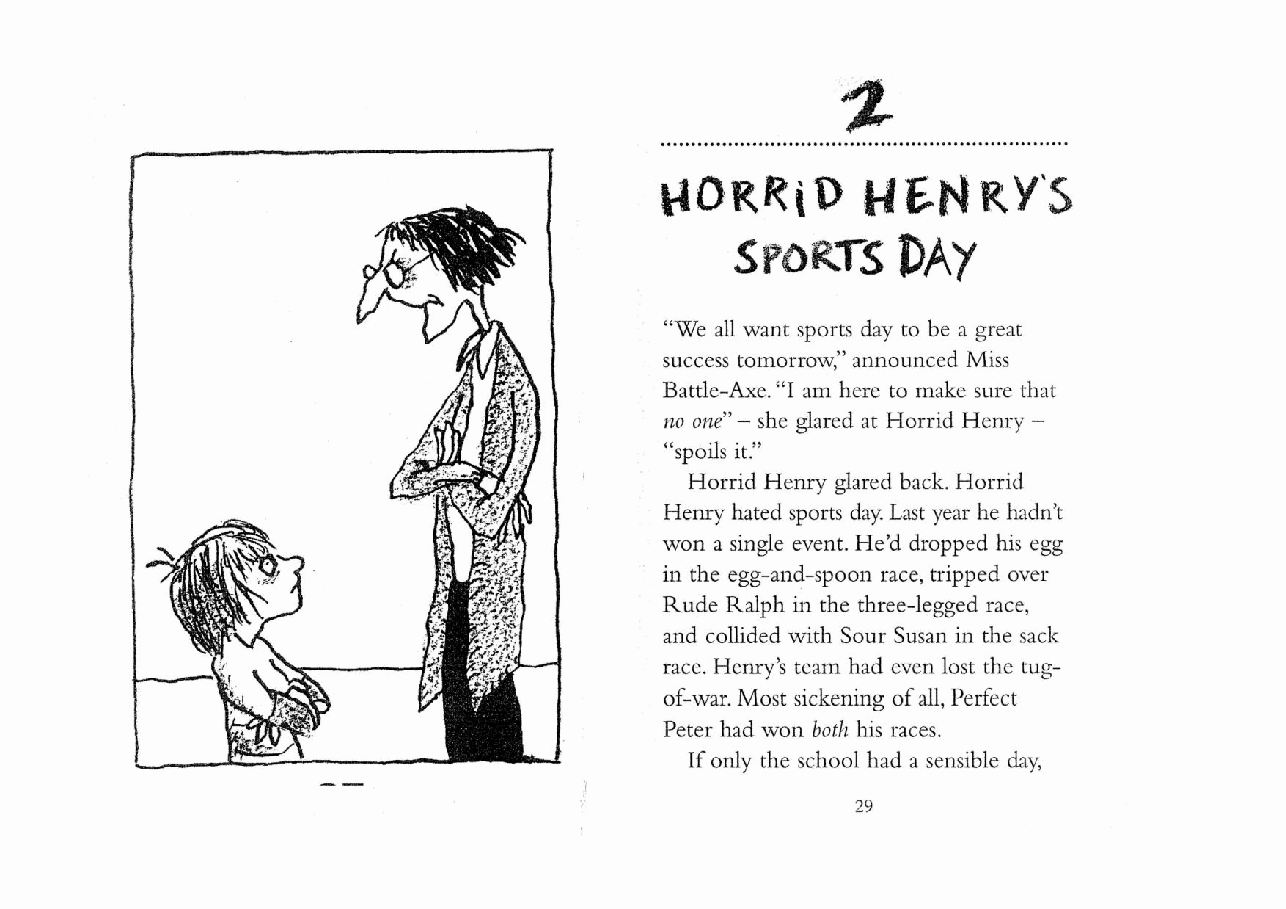 调皮的亨利英文绘本2 Horrid Henry's Sports Day.pdf,第1页预览