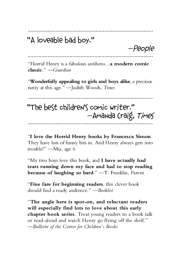 调皮的亨利英文绘本Horrid Henry and the Abominable Snowman.pdf,第4页预览