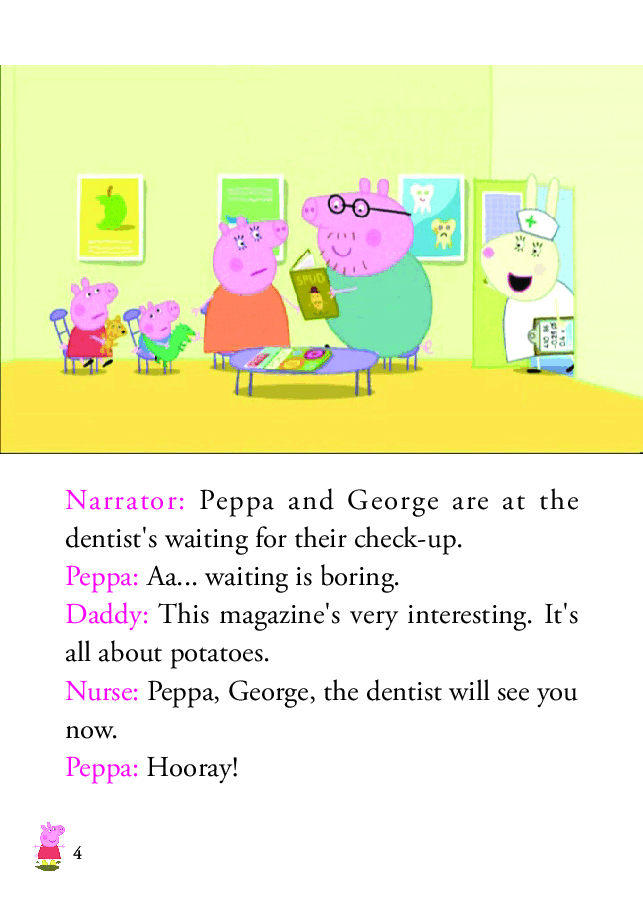 粉红猪小妹第2季53本自制绘本S2-18 The Dentist (昕阳99).pdf，第4页预览