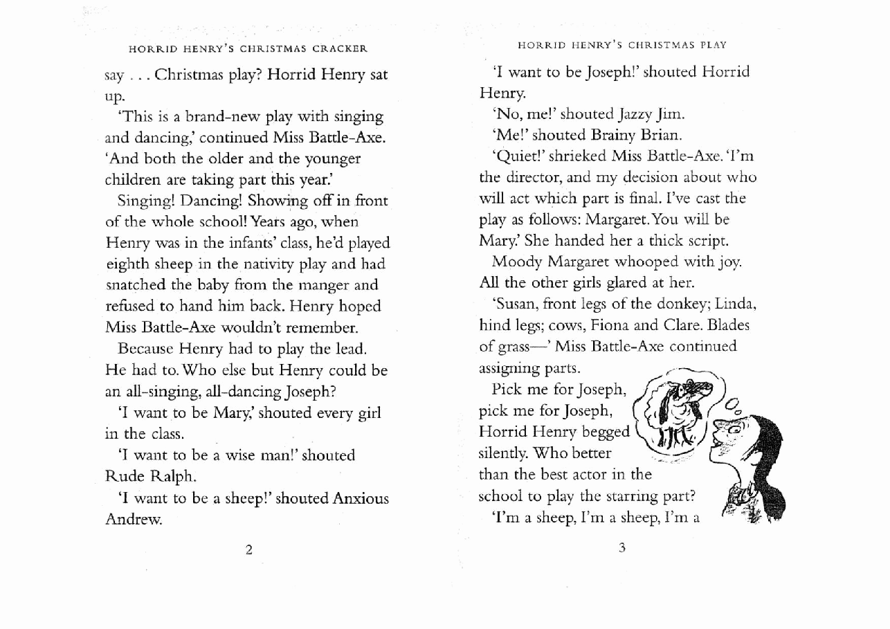 调皮的亨利英文绘本1 Horrid Henry's Christmas Play.pdf,第3页预览