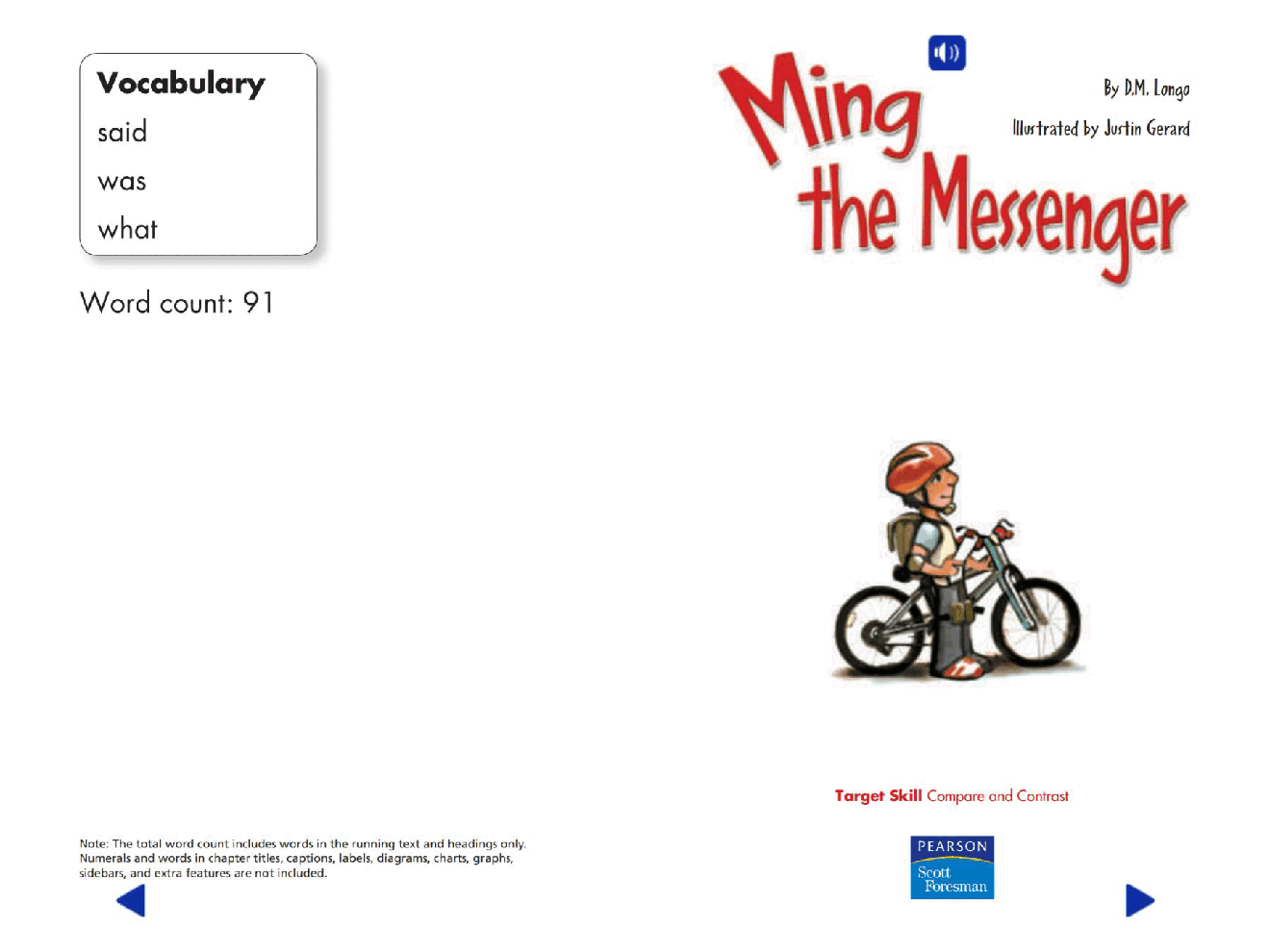 Pearson 0-6岁低幼读物Ming the Messenger.pdf,第2页预览
