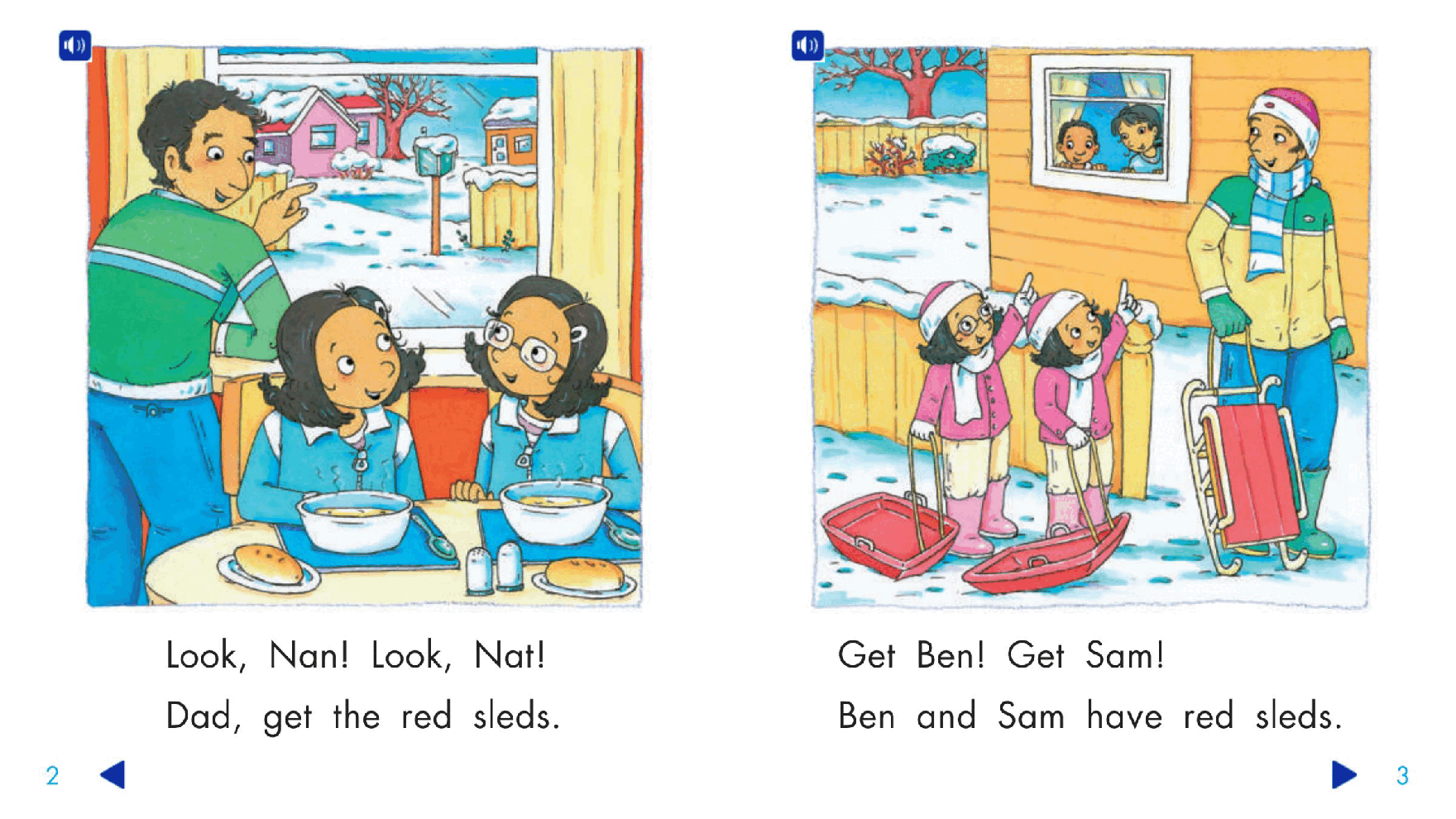 Pearson 0-6岁低幼读物K_OLR_4.5 Ten Red Sleds.pdf,第3页预览