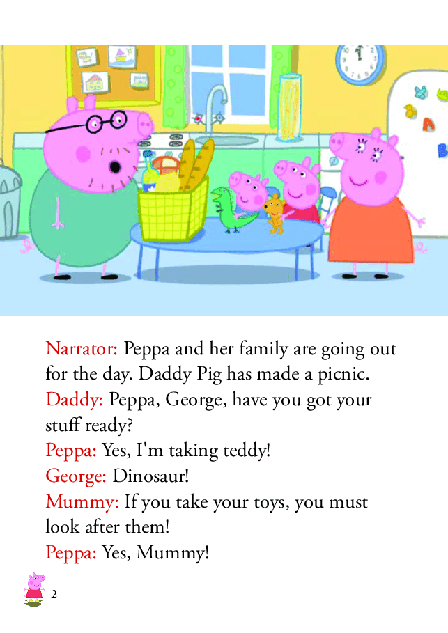 粉红猪小妹第2季53本自制绘本S2-02 Teddy's day out.pdf，第2页预览