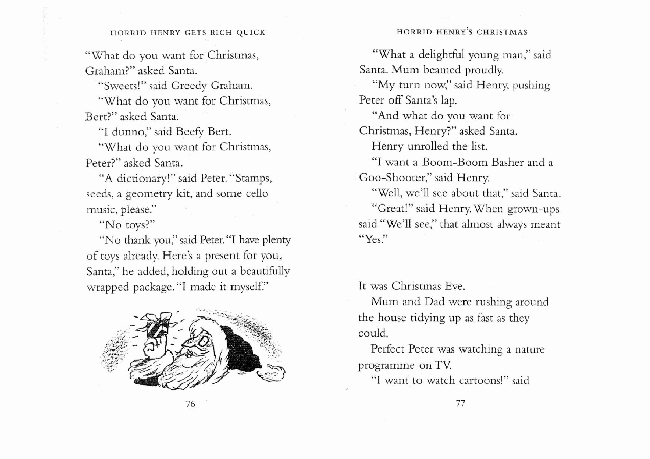 调皮的亨利英文绘本4 Horrid Henry's Christmas.pdf,第4页预览