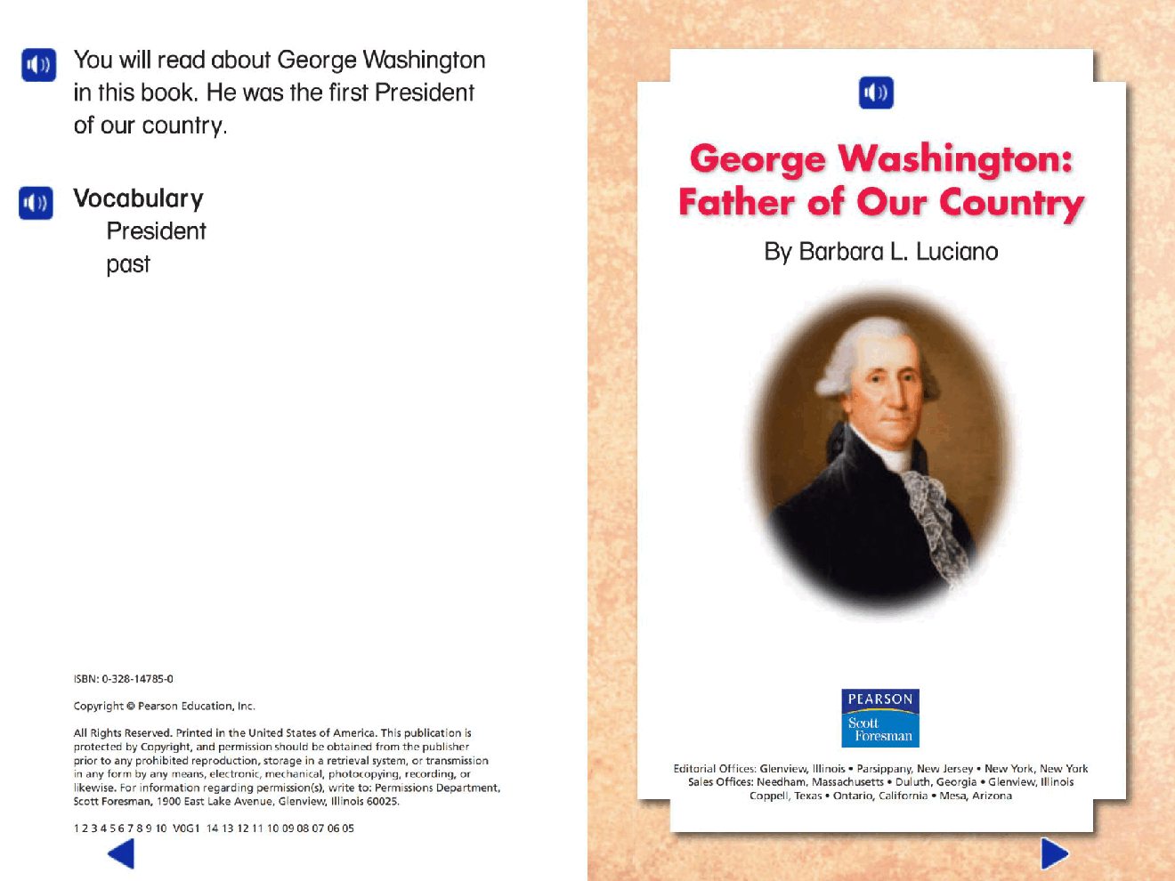 Pearson 0-6岁低幼读物George Washington - Father of Our Country.pdf,第2页预览