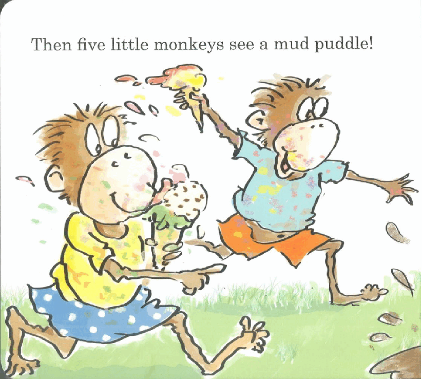 五只小猴子FIVE LITTLE MONKEYS JUMP IN THE BATH.pdf，第4页预览