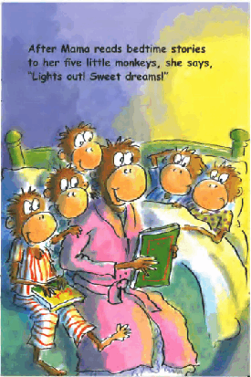 五只小猴子Five Little Monkeys Reading in Bed.pdf,第3页预览