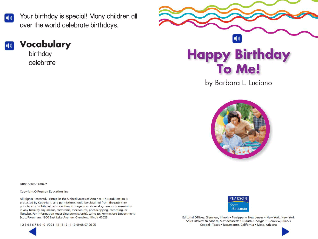 Pearson 0-6岁低幼读物Happy Birthday To Me!.pdf，第2页预览