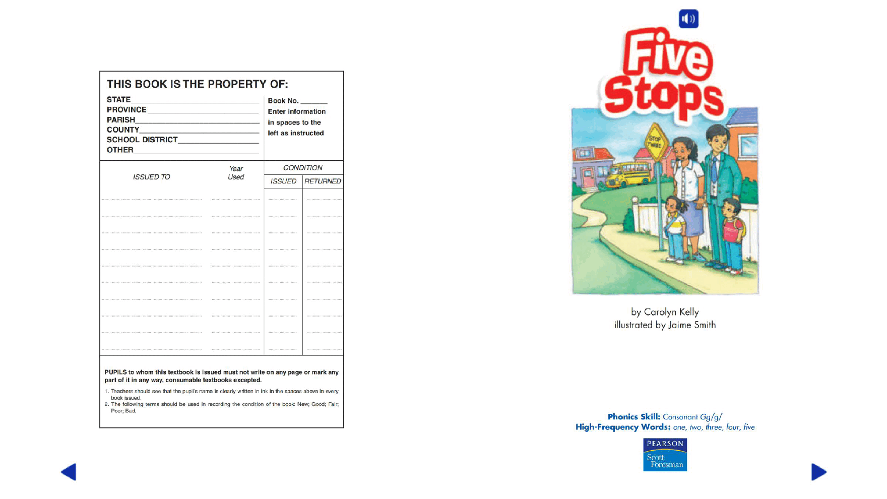 Pearson 0-6岁低幼读物K_OLR_4.4 Five Stops.pdf,第2页预览