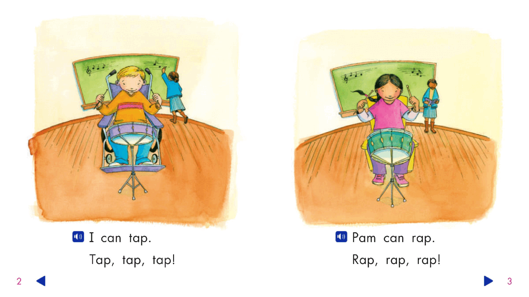 Pearson 0-6岁低幼读物K_OLR_3.2 Tap! Rap! Bam!.pdf,第3页预览