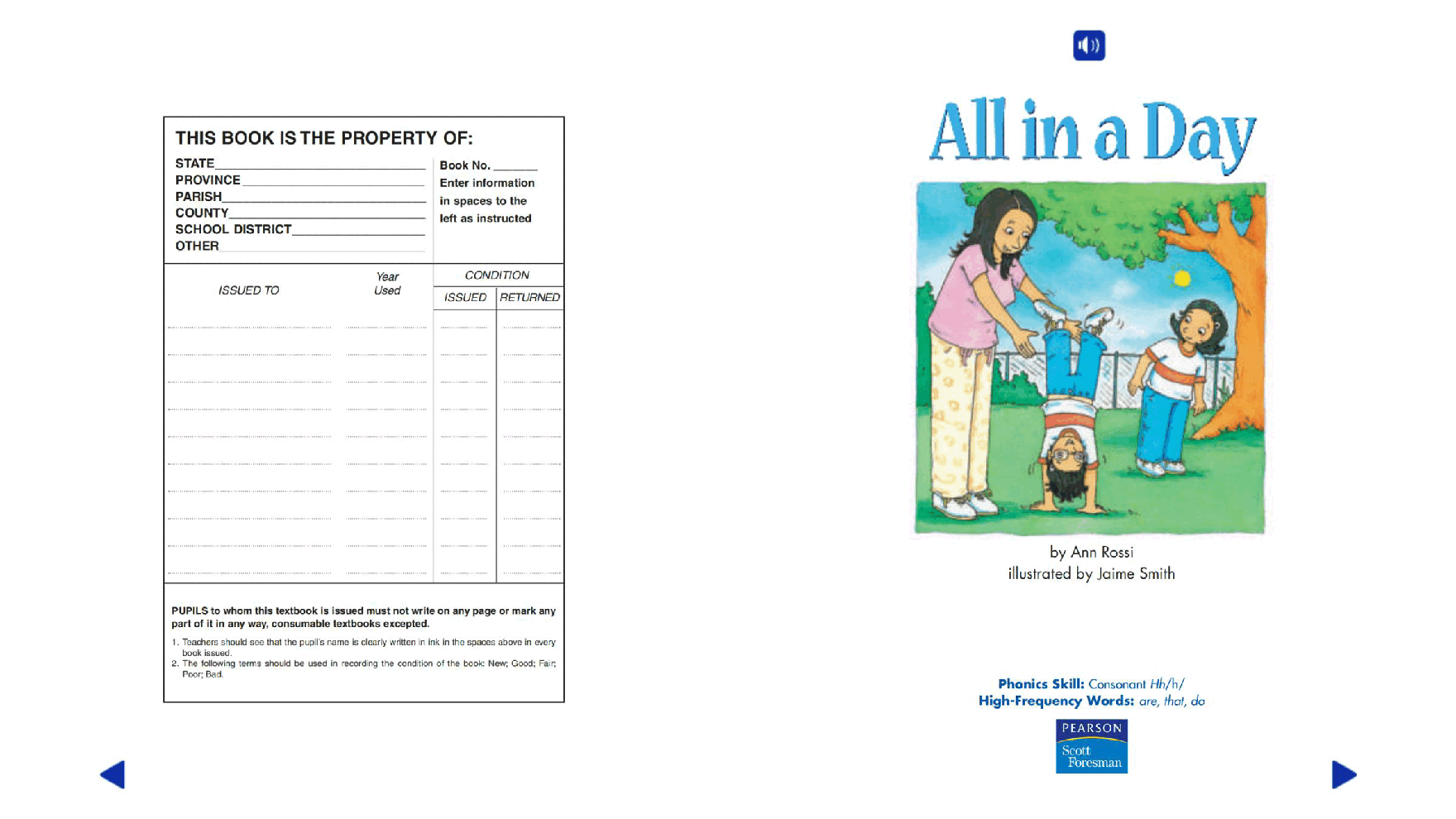 Pearson 0-6岁低幼读物K_OLR_4.1 All in a Day.pdf,第2页预览