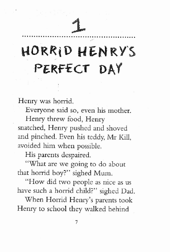 调皮的亨利英文绘本01 Horrid Henry's Perfect Day.pdf,第2页预览