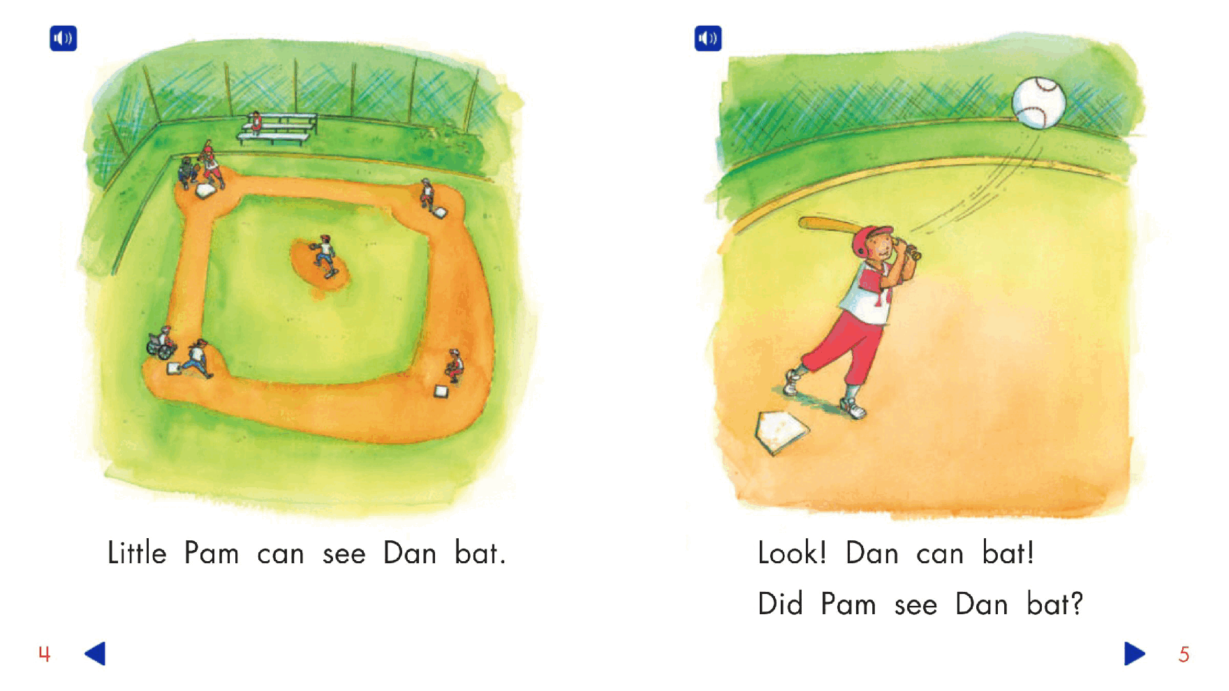 Pearson 0-6岁低幼读物K_OLR_3.3 At Bat.pdf,第4页预览