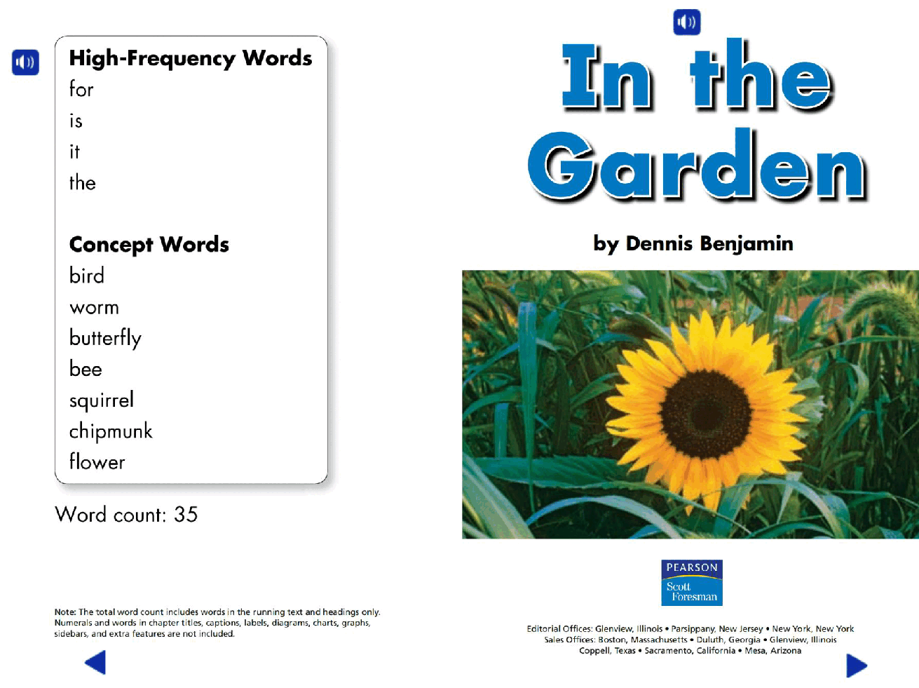 Pearson 0-6岁低幼读物In the Garden.pdf,第2页预览