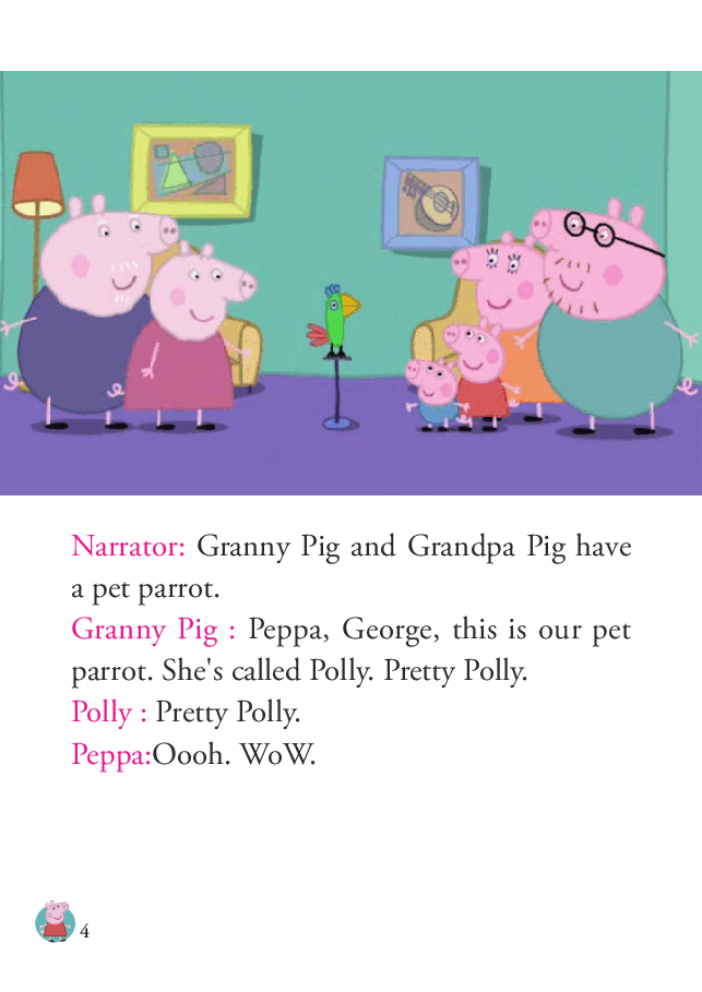 粉红猪小妹第1季52本自制绘本S1-04_Polly_Parrot.pdf,第4页预览