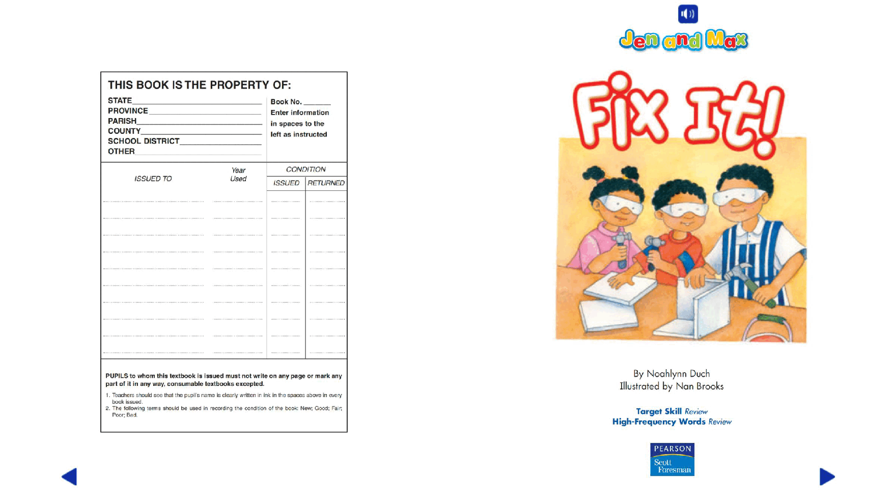 Pearson 0-6岁低幼读物K_OLR_6.2 Fix It!.pdf，第2页预览