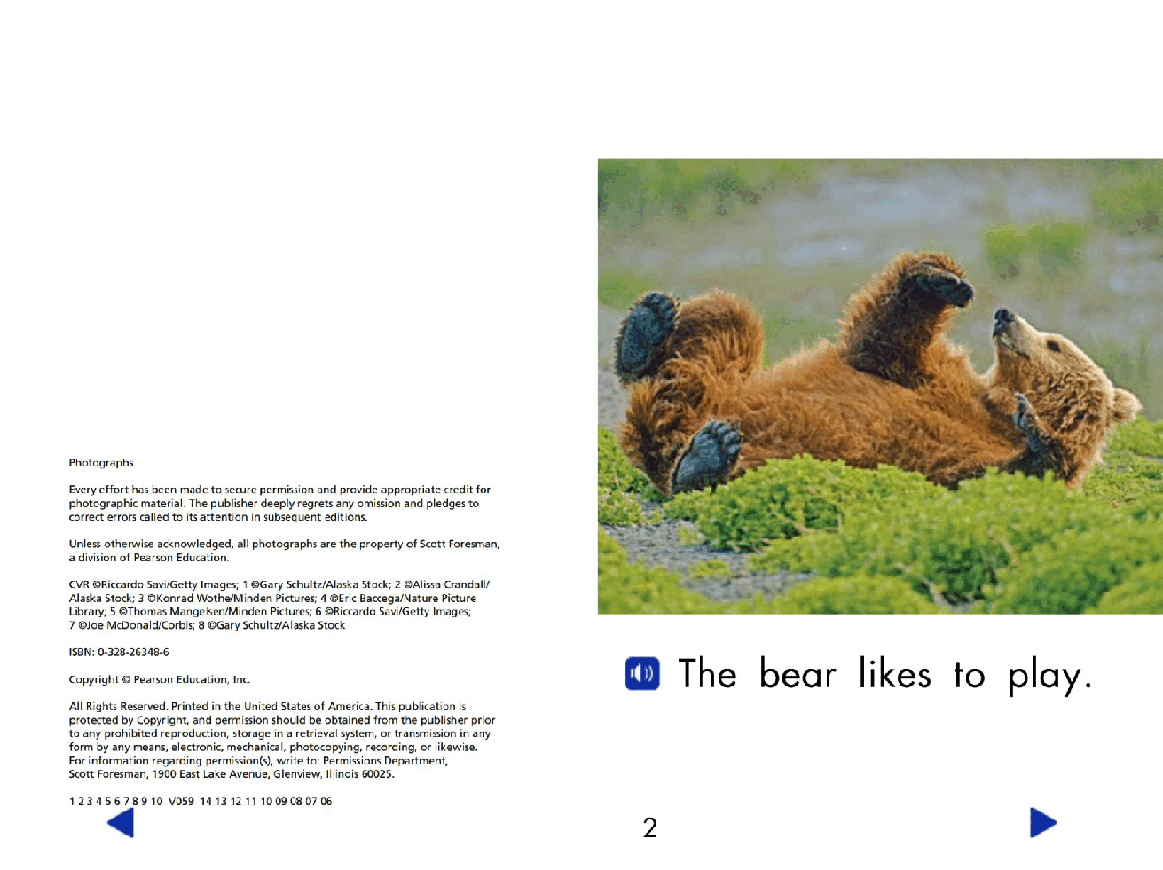 Pearson 0-6岁低幼读物The Bear.pdf，第3页预览