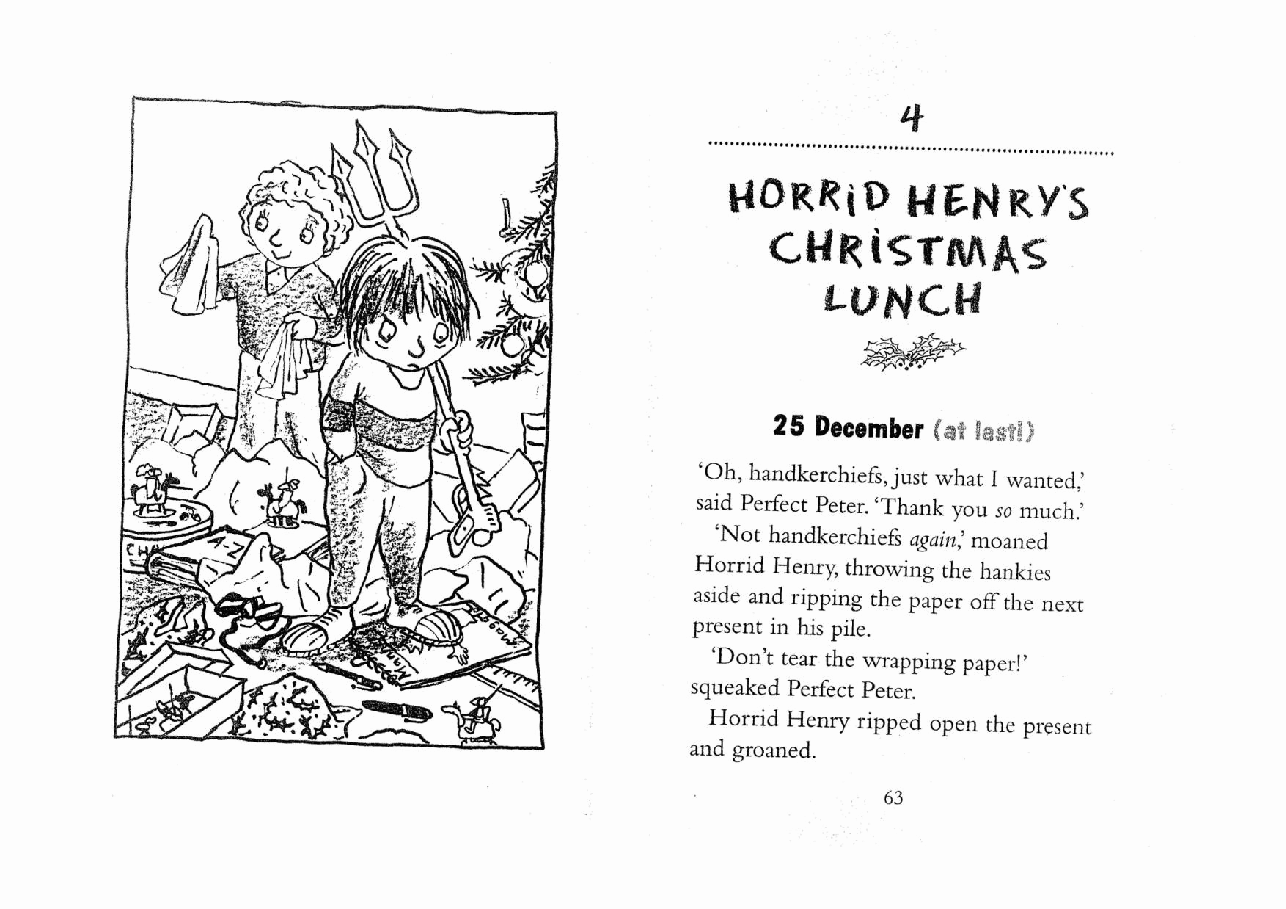 调皮的亨利英文绘本4 Horrid Henry's Christmas Lunch.pdf,第1页预览