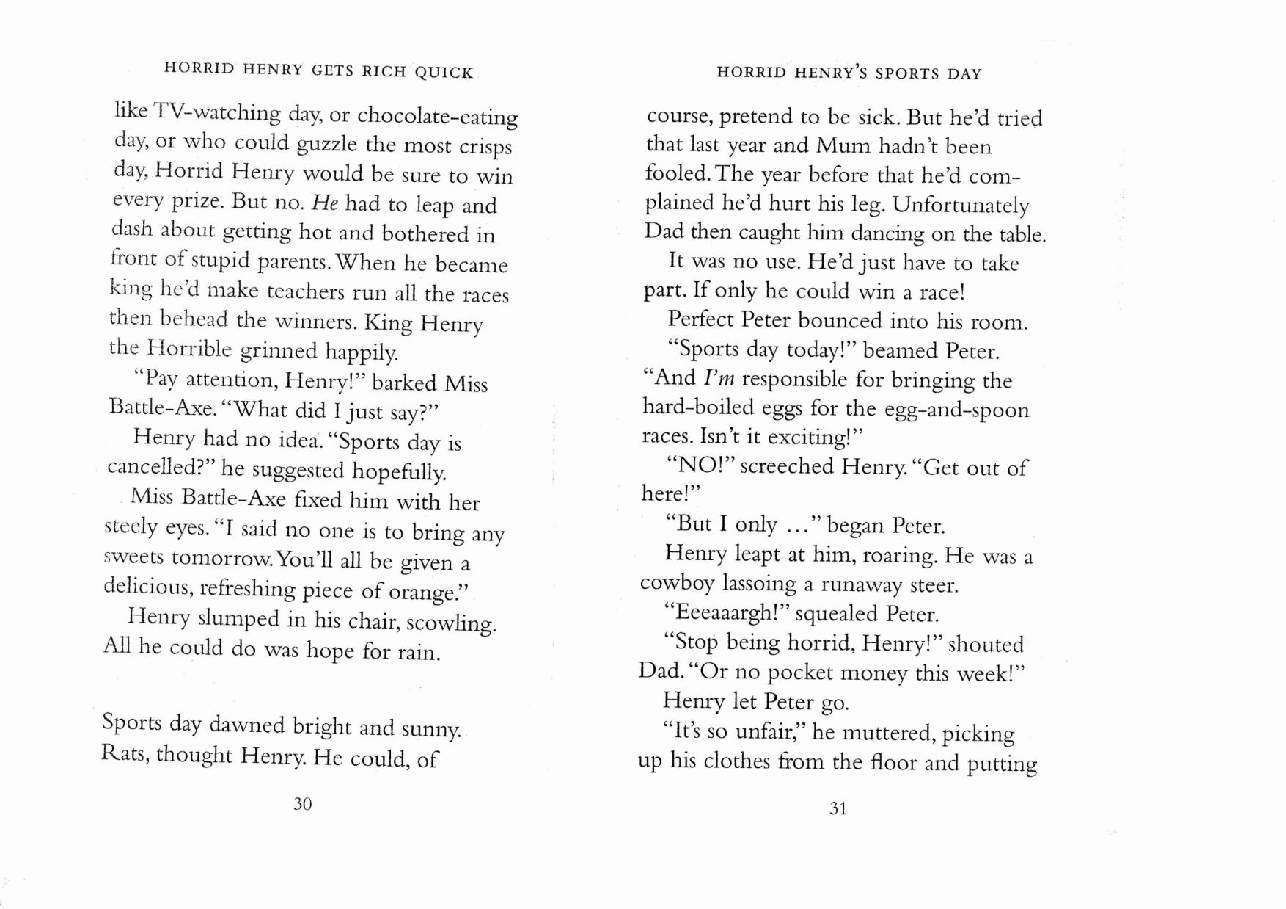 调皮的亨利英文绘本2 Horrid Henry's Sports Day.pdf,第2页预览