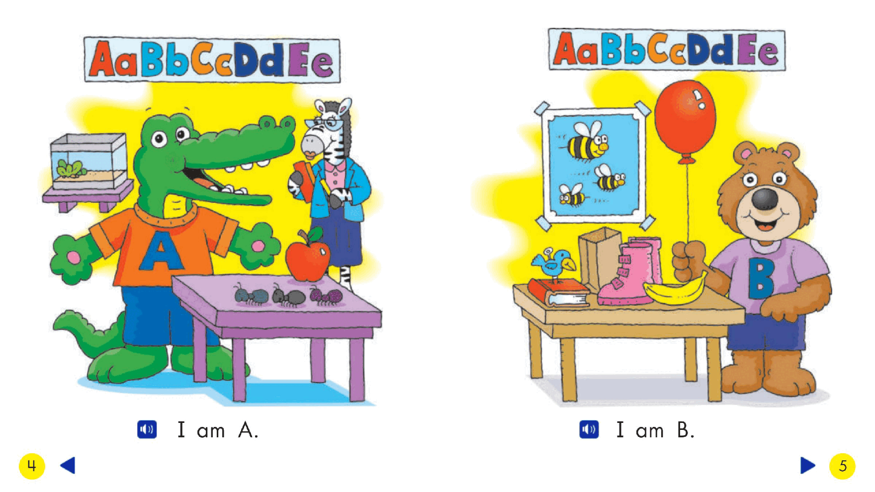 Pearson 0-6岁低幼读物K_OLR_1.1 Cat and Dog Go to School.pdf,第4页预览