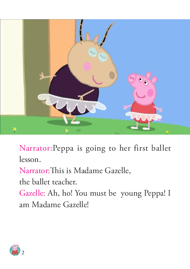 粉红猪小妹第1季52本自制绘本S1-31_Ballet_Lesson.pdf，第2页预览