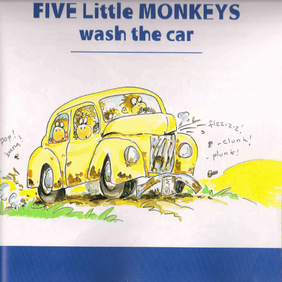 五只小猴子Five Little Monkeys Wash The Car.pdf,第1页预览