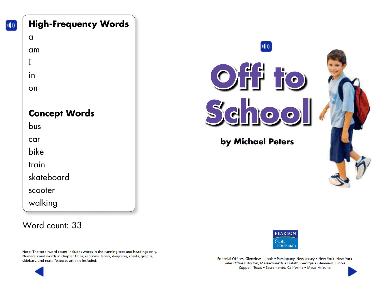 Pearson 0-6岁低幼读物Off to School.pdf,第2页预览