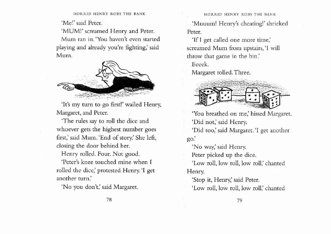 调皮的亨利英文绘本4 Horrid Henry Robs the Bank.pdf，第4页预览