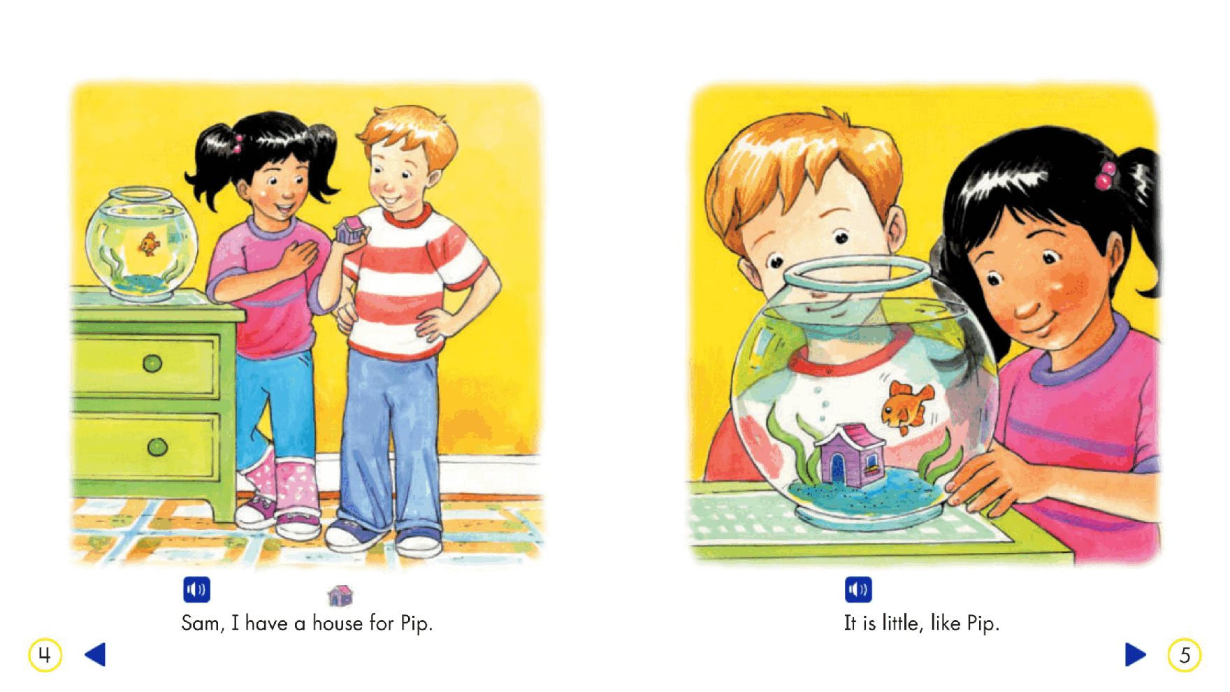 Pearson 0-6岁低幼读物K_OLR_2.5 A House for My Fish.pdf，第4页预览