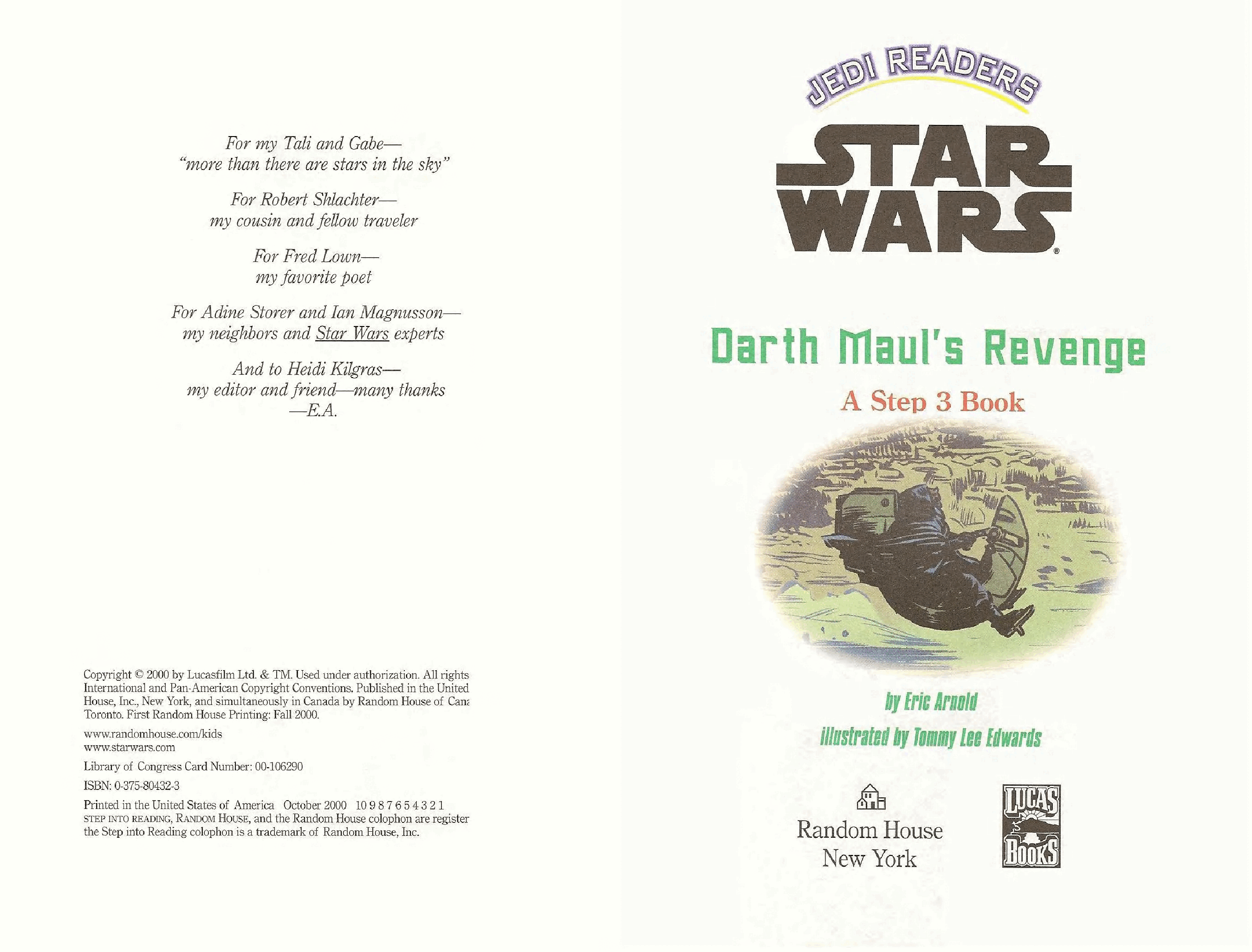 Star Wars Episode I - Darth Maul's Revenge (Random House) (2000) (M--A).pdf，第3页预览