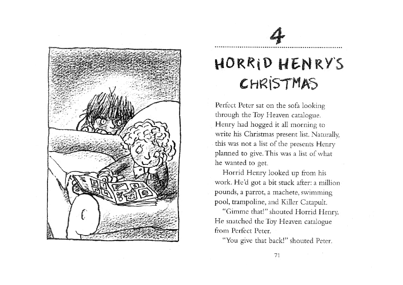 调皮的亨利英文绘本4 Horrid Henry's Christmas.pdf,第1页预览