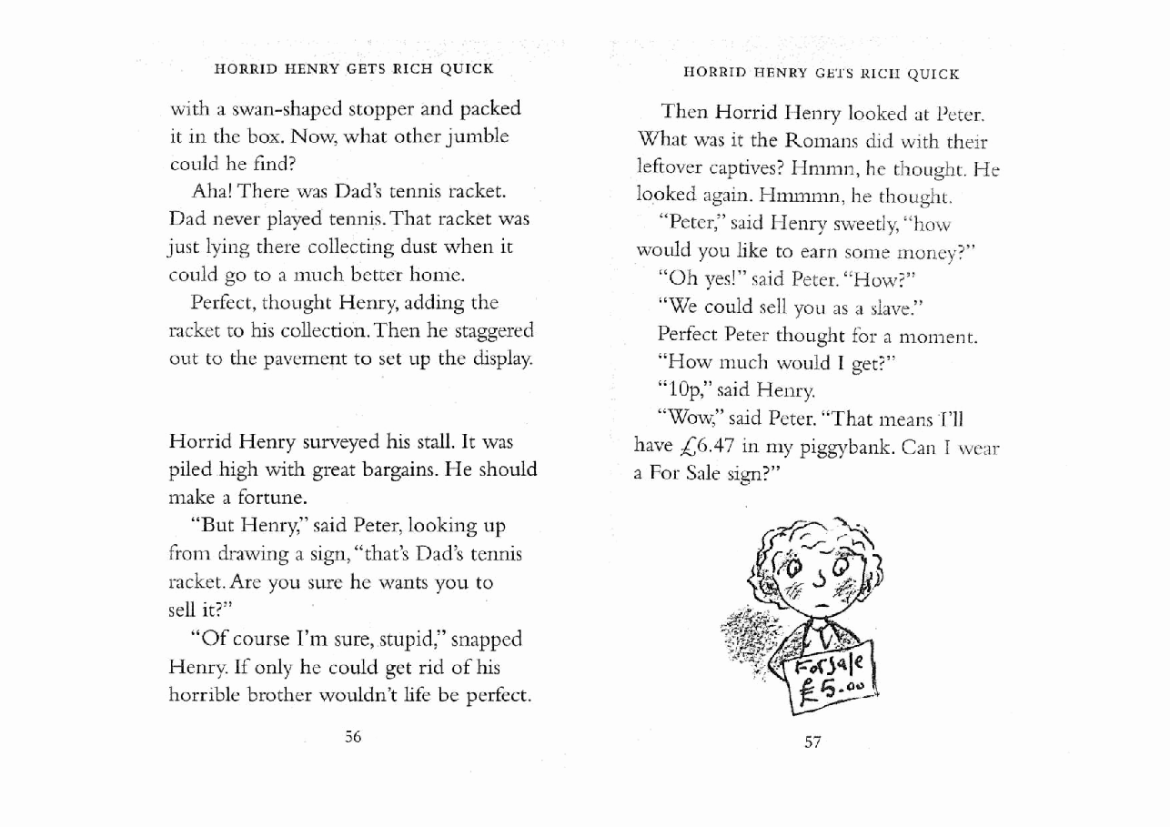 调皮的亨利英文绘本3 Horrid Henry Gets Rich Quick.pdf,第4页预览