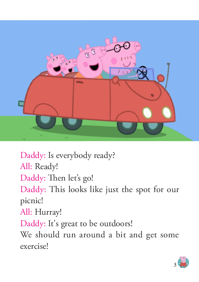 粉红猪小妹第1季52本自制绘本S1-15_picnic.pdf，第3页预览