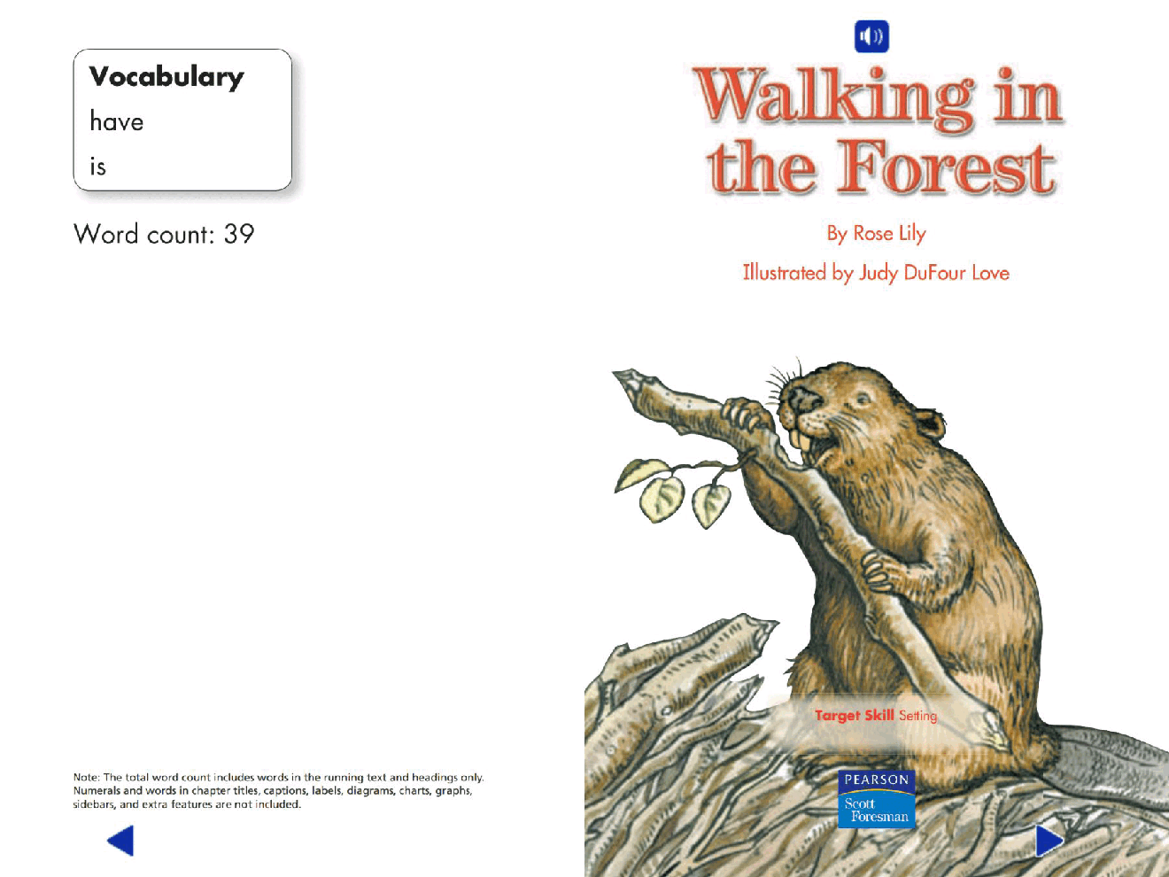 Pearson 0-6岁低幼读物Walking in the Forest.pdf,第2页预览