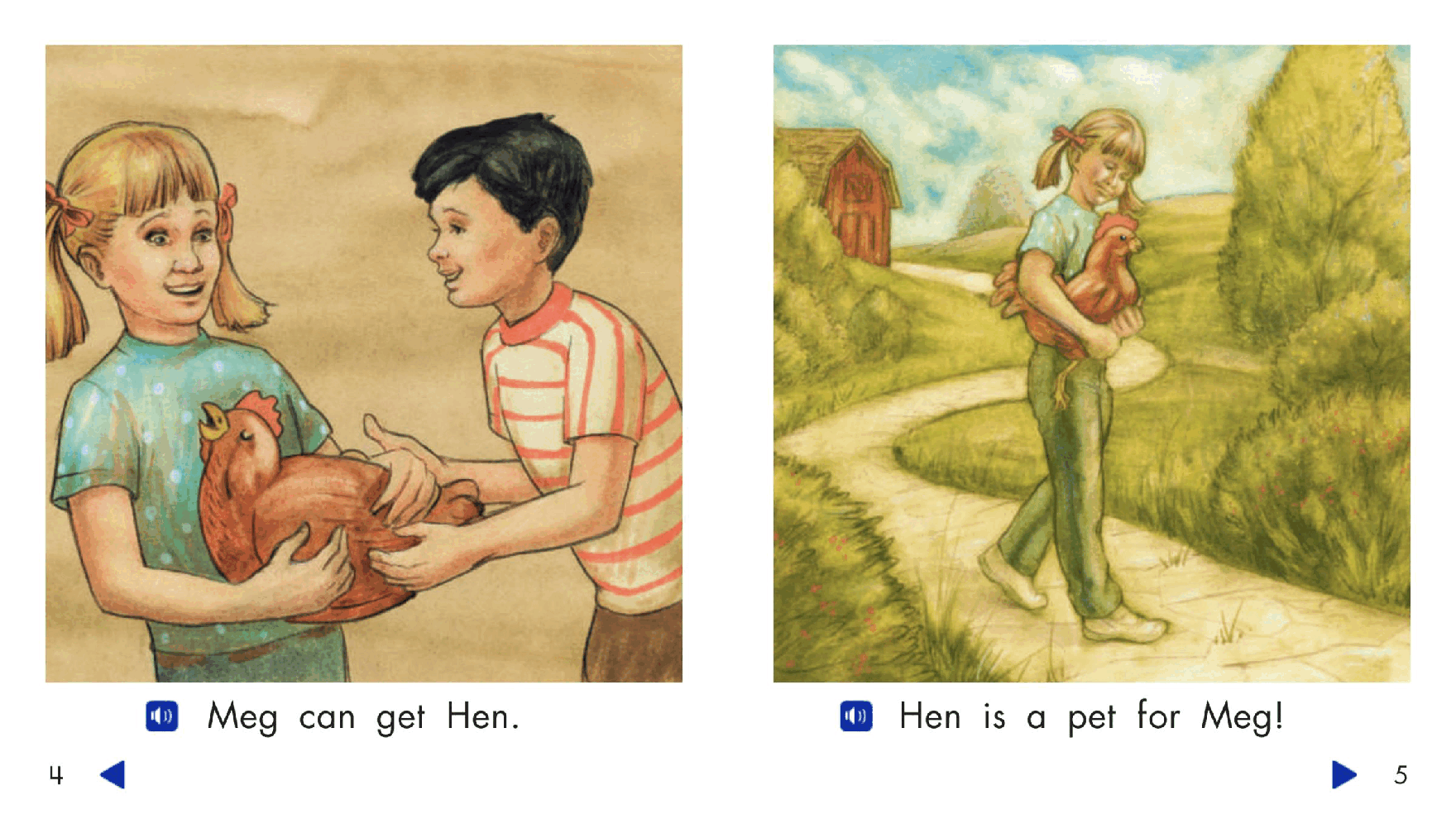 Pearson 0-6岁低幼读物Get Set for a Pet Hen.pdf,第4页预览